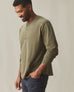Men's Long Sleeve Broken-In Premium Slub Henley - Washed Seaweed